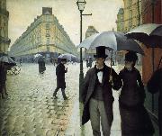 Gustave Caillebotte The raining at Paris street oil painting